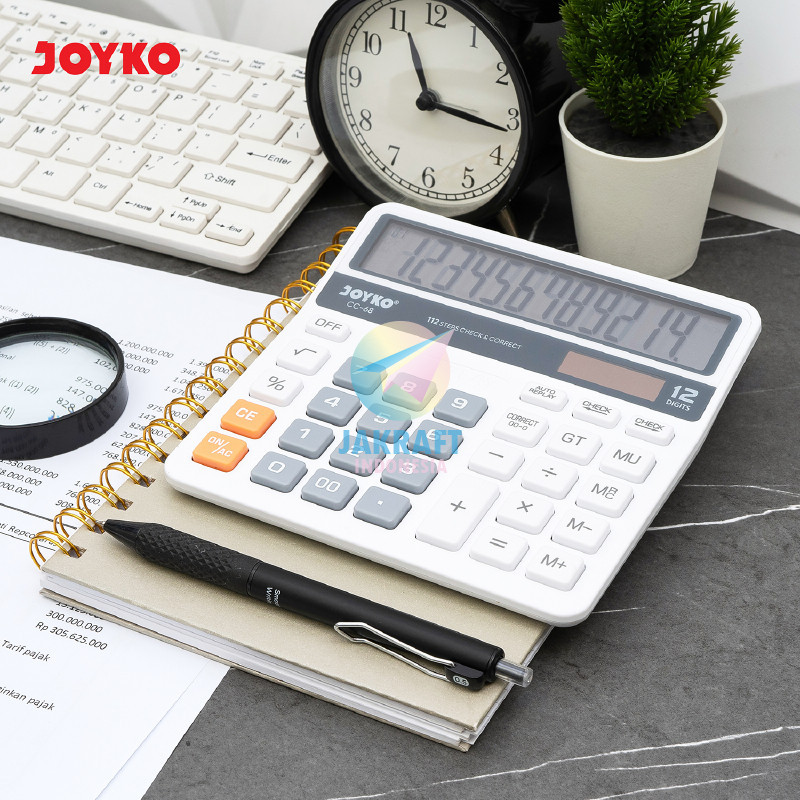 

(1 Unit) Kalkulator JOYKO CC-68 Calculator 12 Digit Ratusan Miliar Big Display Dual Power Correct & Check