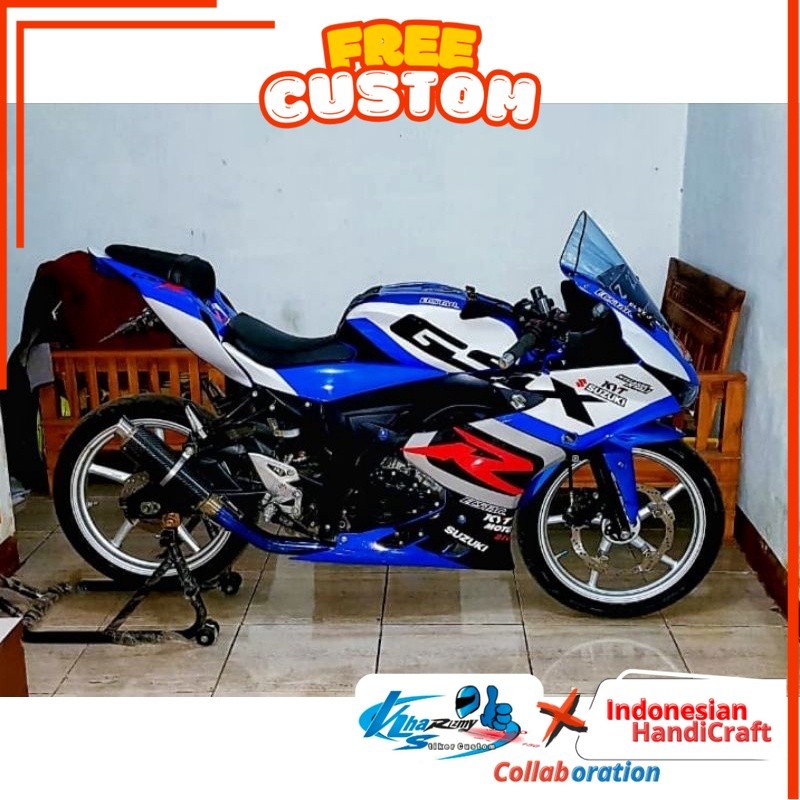 decal stiker GSX biru custom, stiker gsx fullbody, striping gsx fullbody