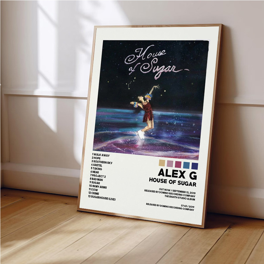 

A-Alex G House of Sugar Songs Music Album Cover Tracklist Poster1 Poster Prints Wall Art Canvas Painting Home Room Decor Office