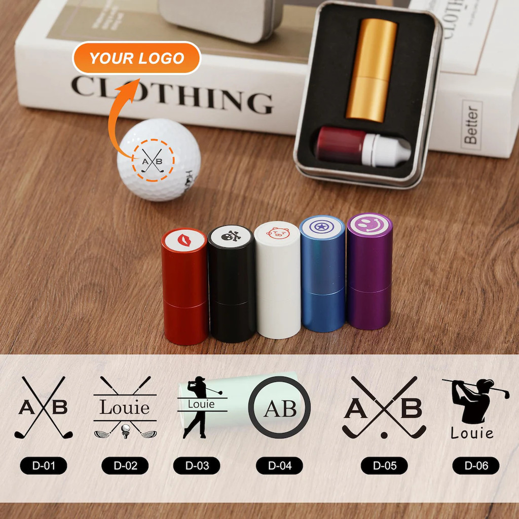 

Custom Golf Ball Stamp Box Personalized Golf Stamps Gift for Golfer Golf Ball Marker Accessories Gifts For Men Fathers Day Gift