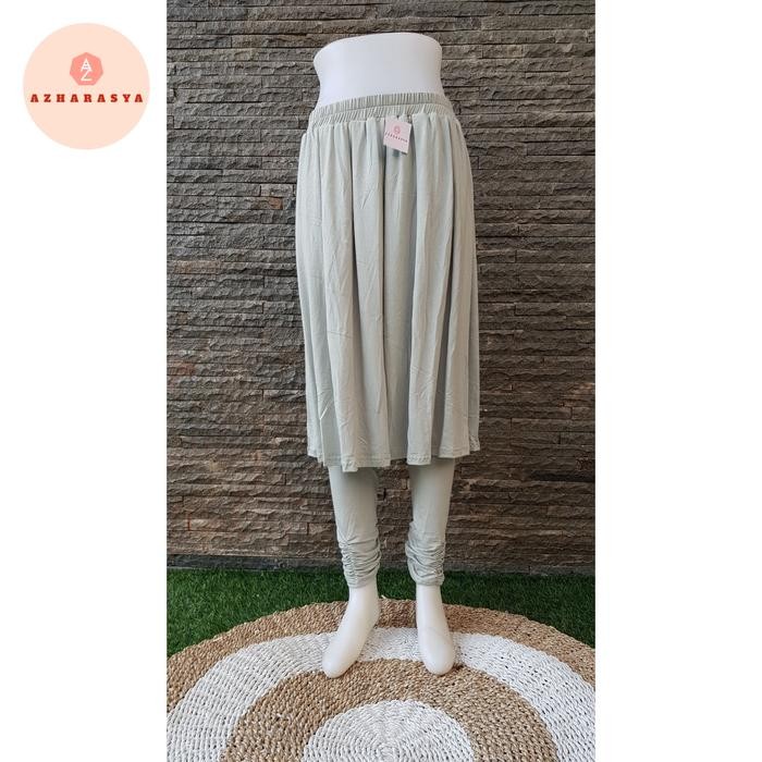 Rok legging fashion bawahan wanita muslimah - hijau sage
