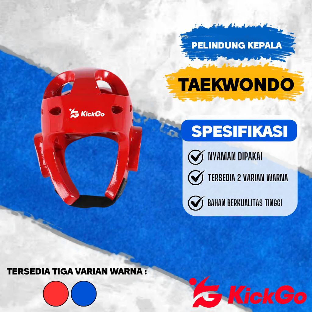 KickGo Pelindung Kepala Helmet Helm HeadGuard Protector Taekwondo Anak Dan Dewasa