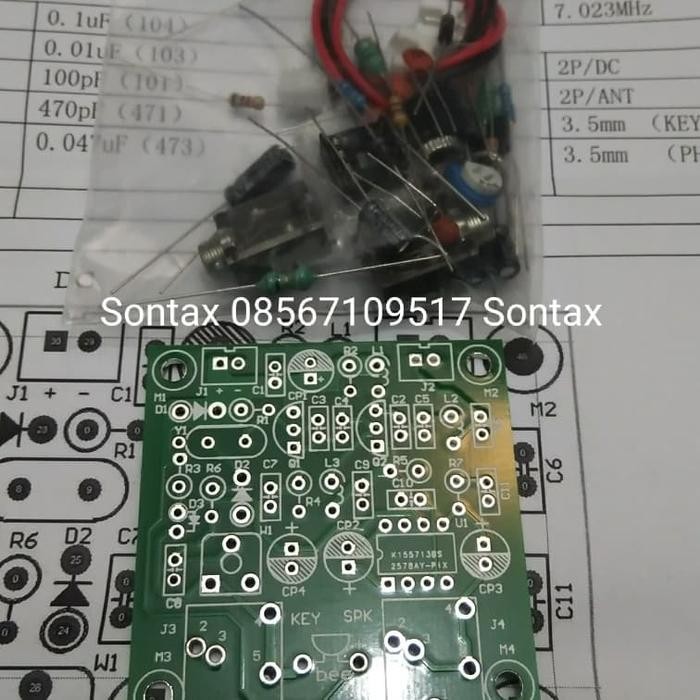 (BACA DESKRIPSI) pcb kit diy transceiver transmitter receiver cw 7mhz 40 meterband