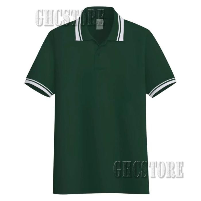 Baju Wanita Polo Dewasa Kaos Berkerah Atasan - Army, M