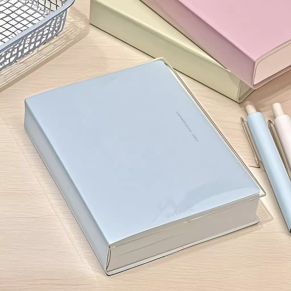 

Thicken Notebooks Transparent PU Soft Cover Notepad Journal Handbook Blank Inner Horizontal Office Stationery Sool Supplies