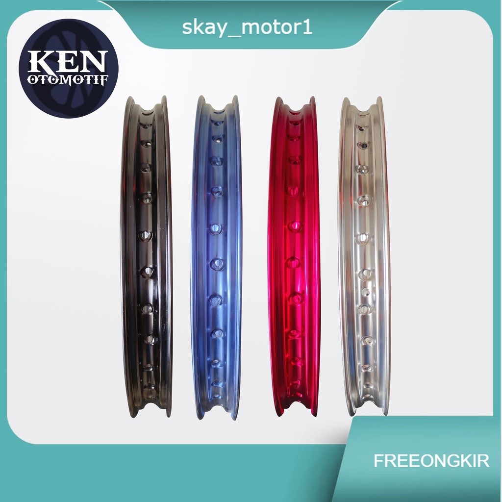 Velg Aluminium Jari jari Comet 17x140/140 | Black, Silver, Red, & Blue |