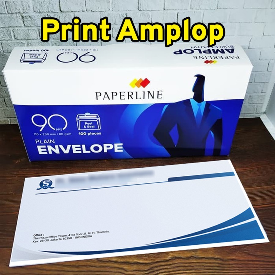 

CETAK AMPLOP UKURAN 11 CM X 23 CM PER BOX ( ISI 100 AMPLOP ) - FREE DESIGN