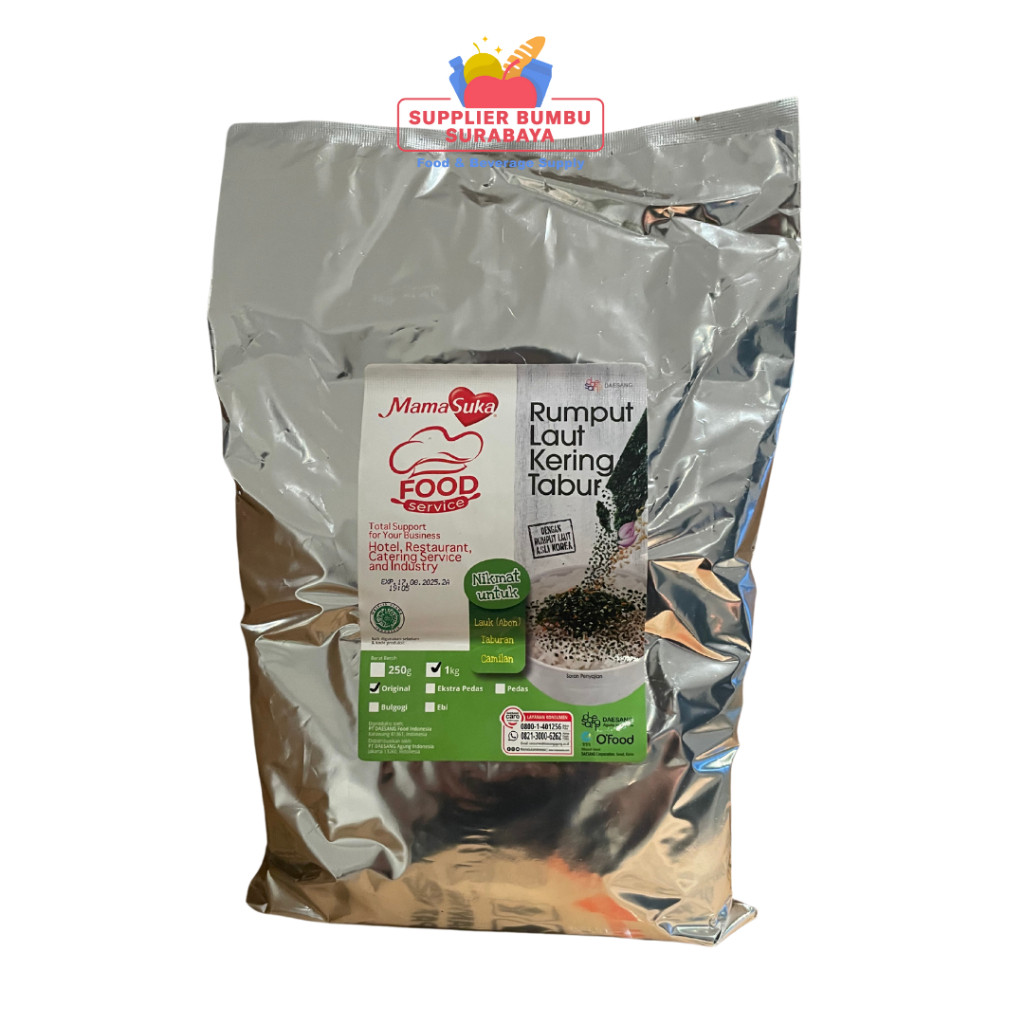 

New MamaSuka Gim Bori Bon Nori Rumput Laut Tabur 1 kgPremium