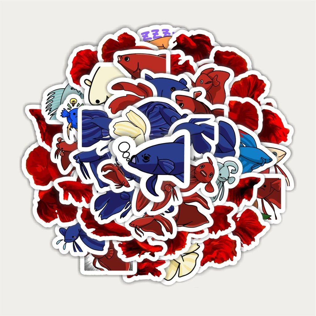 

Sticker Pack Sticker Hewan Ikan Cupang | Sticker TUMBLR | Stiker LAPTOP KOPER HELM
