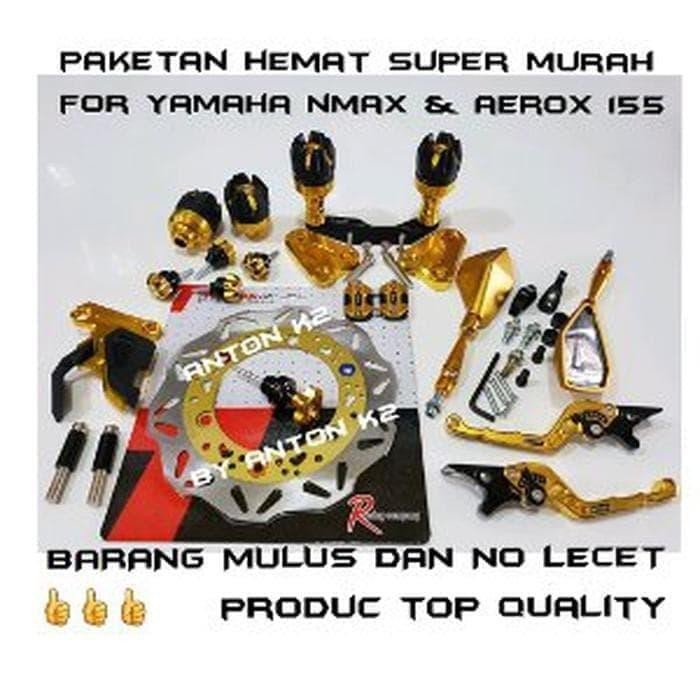 AKSESORIS YAMAHA NMAX VARIASI PAKET 9 ITEM - GOLD