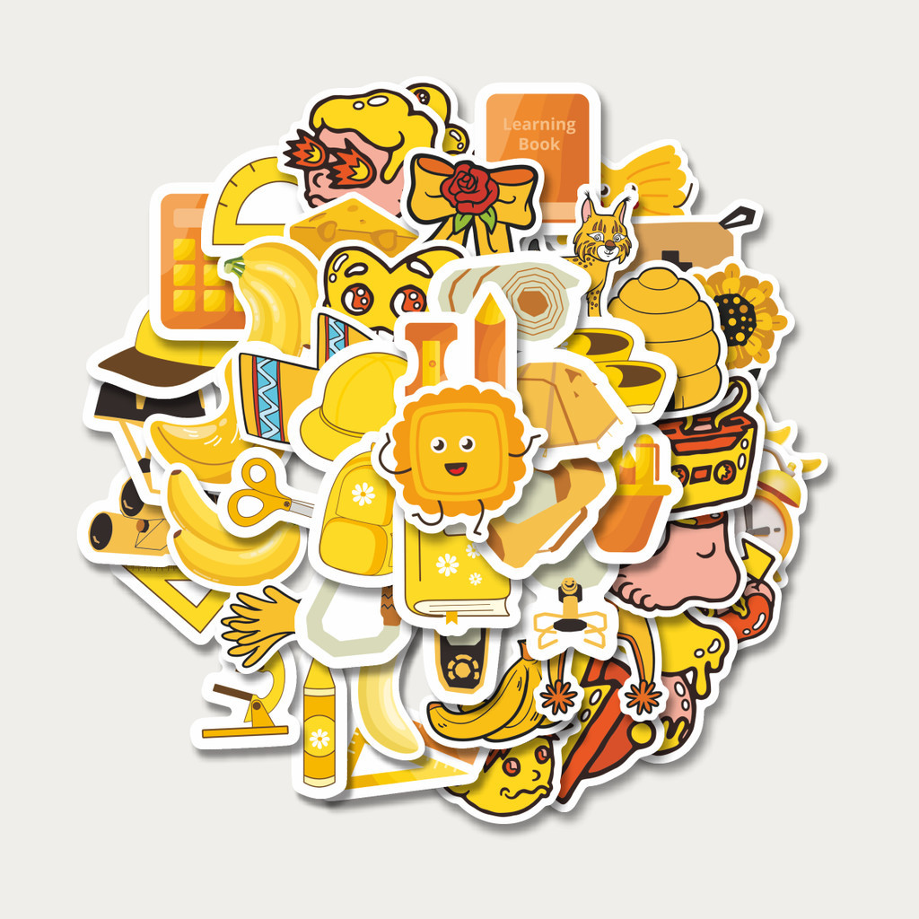 

Sticker Pack Stiker Object Warna Kuning | Sticker TUMBLR | Stiker LAPTOP KOPER HELM