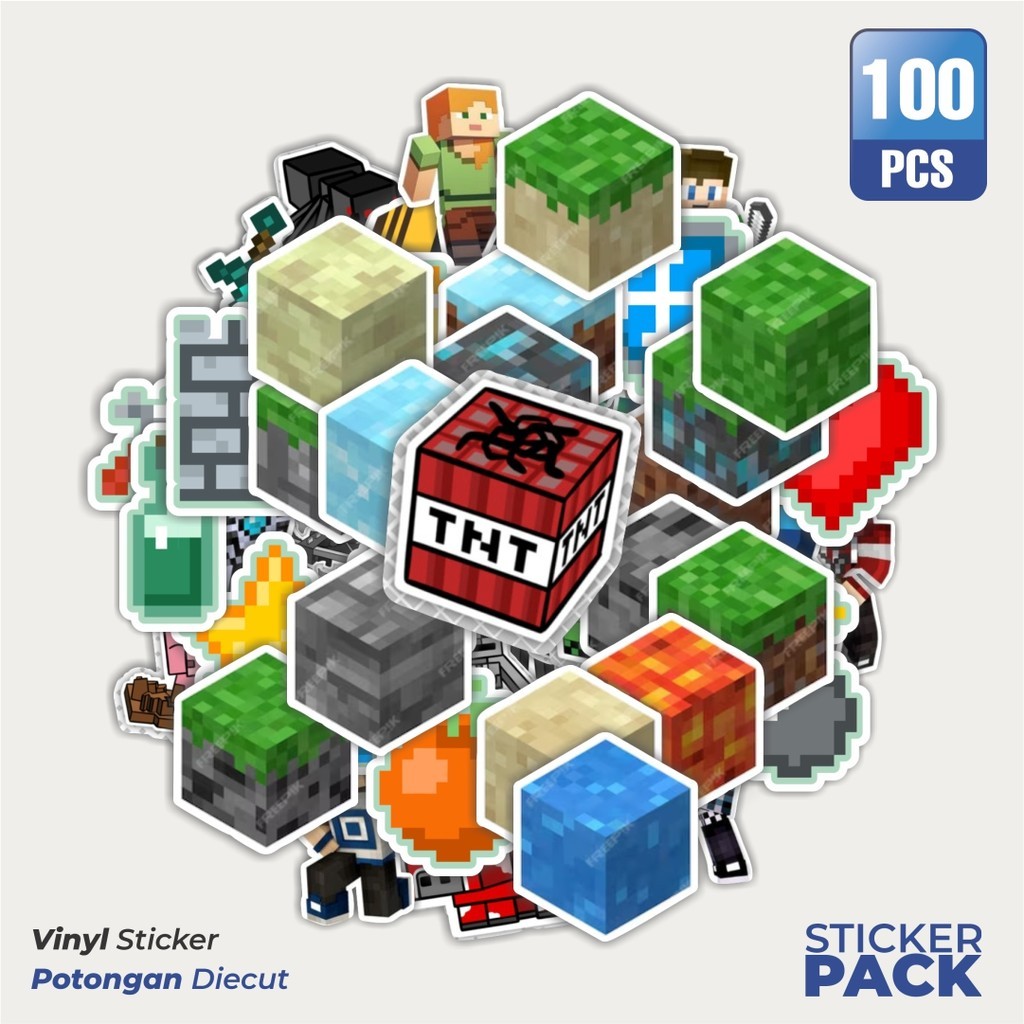 

Stiker Vinyl Stiker Games Minicraft Waterproof Aesthetic- Untuk Laptop, Motor, dan Helm - Paper Stationery Pack