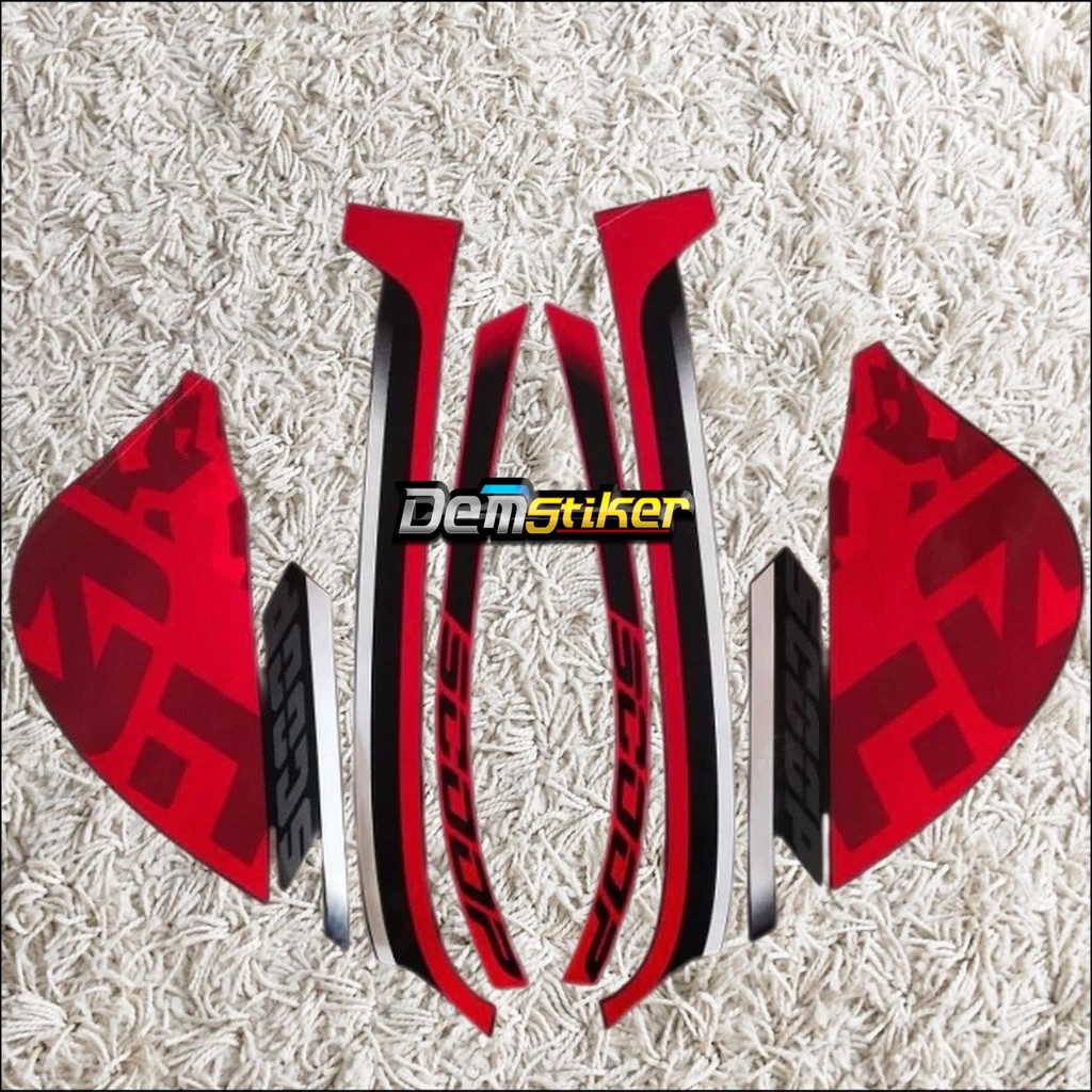 Stiker Striping Body Motor Honda Scoopy Sporty 2022 Lis Les Motor Scoopy Sporty 2022 Standar