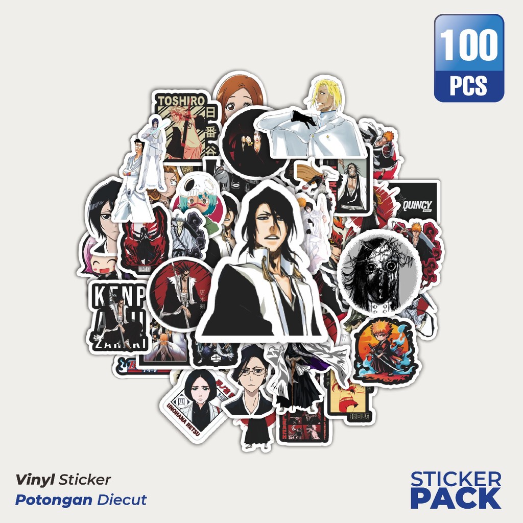 

Stiker Vinyl Stiker Anime Bleach : Thousand-Year v2 Waterproof Aesthetic- Untuk Laptop, Motor, dan Helm - Paper Stationery Pack
