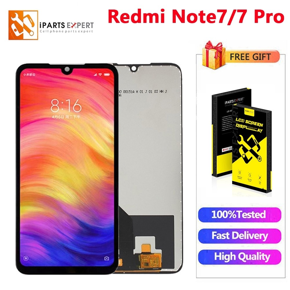 IPARTSEXPERT LCD Asli untuk Xiaomi Redmi Note 7 LCD Redmi Note 7 Pro Tampilan LCD Layar Sentuh Rakit