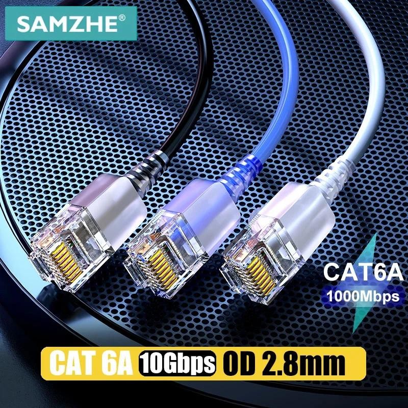 SAMZHE Cat6A Ethernet Cable Cat6 Lan UTP Network Pat  Cable For PS PC Internet Modem Router Gigabit 