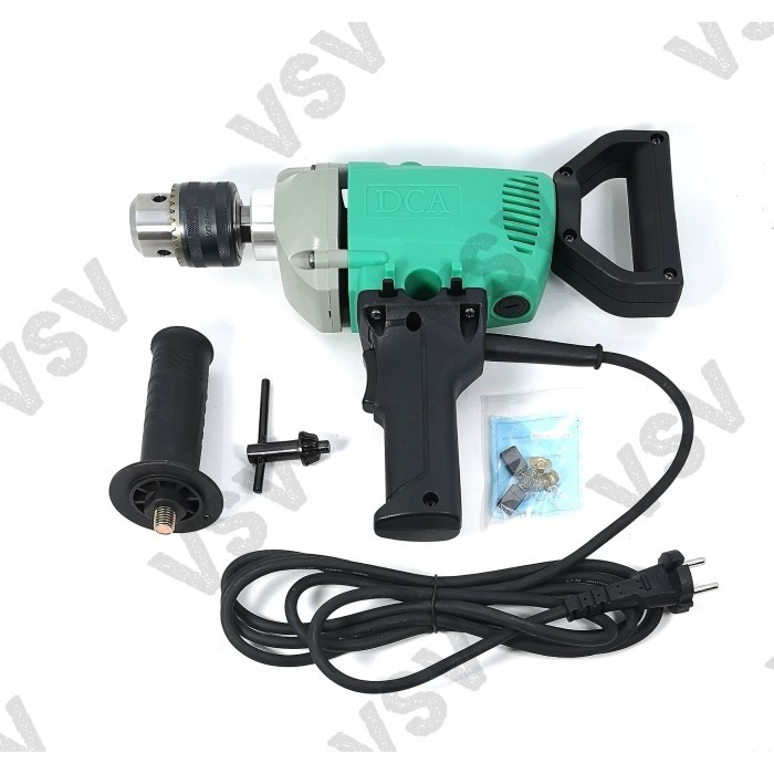DCA Drill AJZ16A Mesin bor tangan 16mm DCA Bor slow speed heavy duty