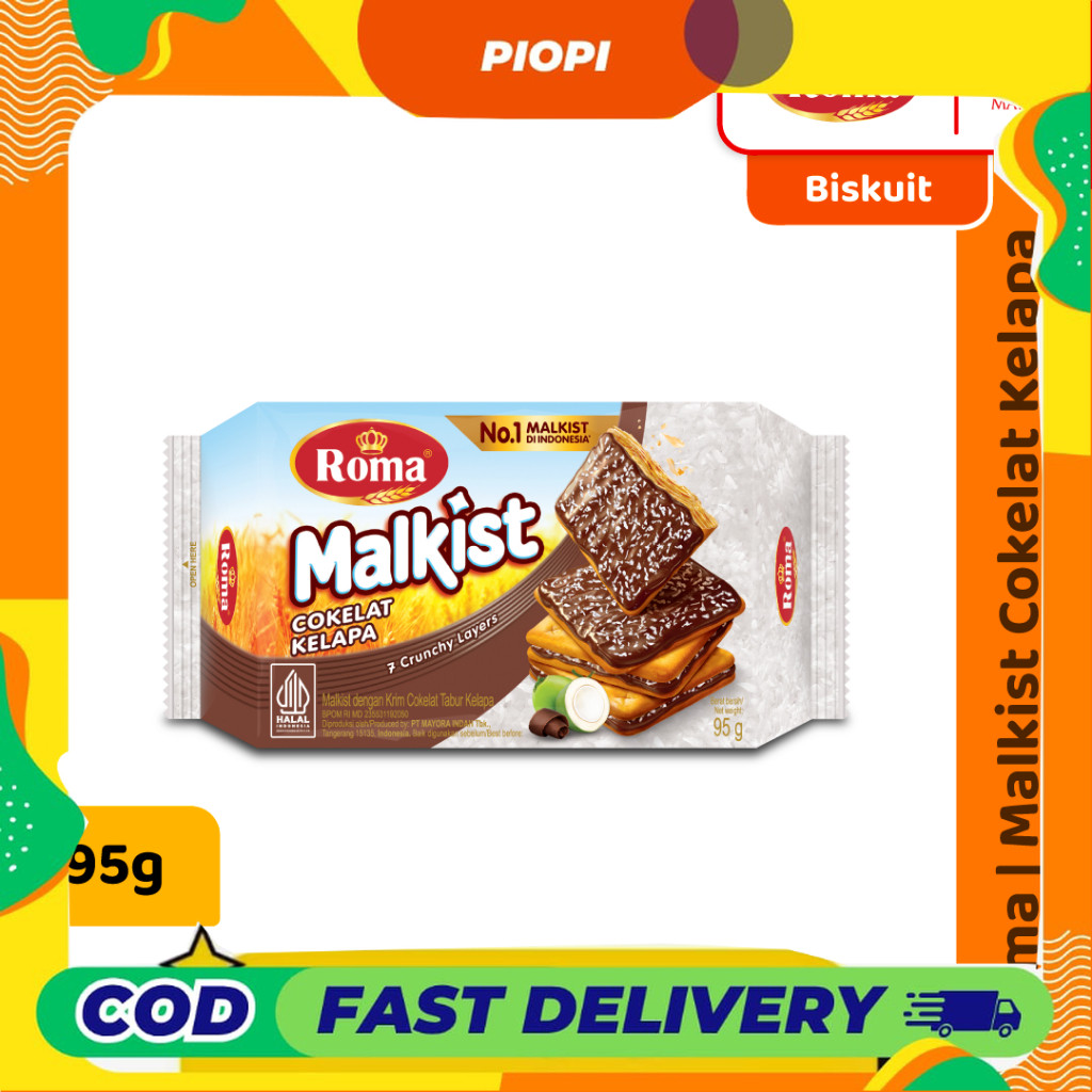 

PIOPI Roma Malkist Cokelat Kelapa 95 Gr Energi Lebih
