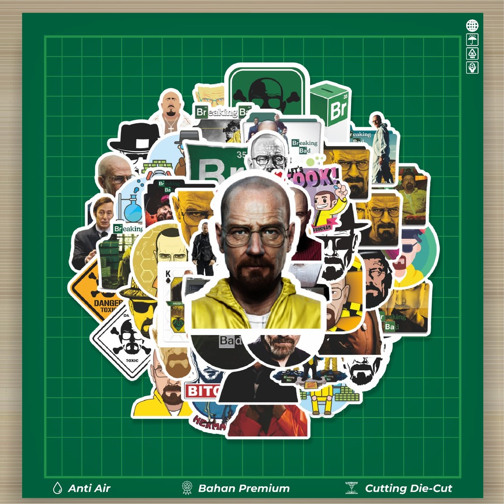 

HOT 50 PCS STIKER Stiker Breaking Bad Stiker Fashion Cars Decal Dingin Kartu Album Custom Vinyl Anti Air- Sticker Aesthetic Buku Journal Koper Casing HP Tablet Laptop Helm Motor Botol Minum