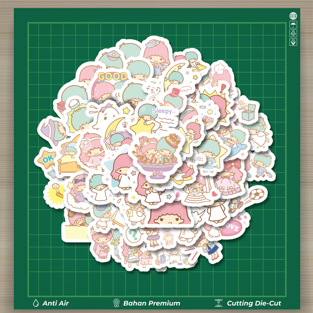 

HOT 50 PCS STIKER Stiker Kartun Twin star Versi 1 Stiker Fashion Cars Decal Dingin Kartu Album Custom Vinyl Anti Air- Sticker Aesthetic Buku Journal Koper Casing HP Tablet Laptop Helm Motor Botol Minum