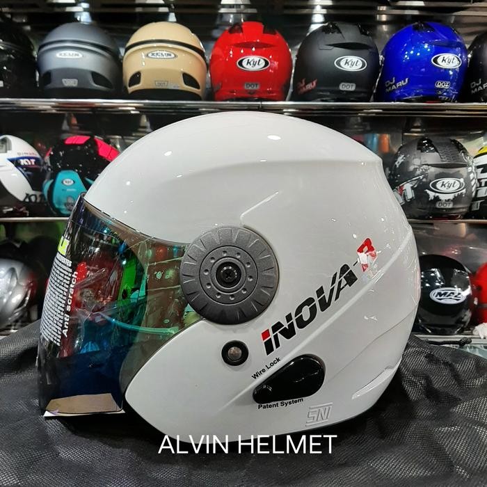 helm dewasa BMC inova R solid white/ helm BMC Inova R polos putih