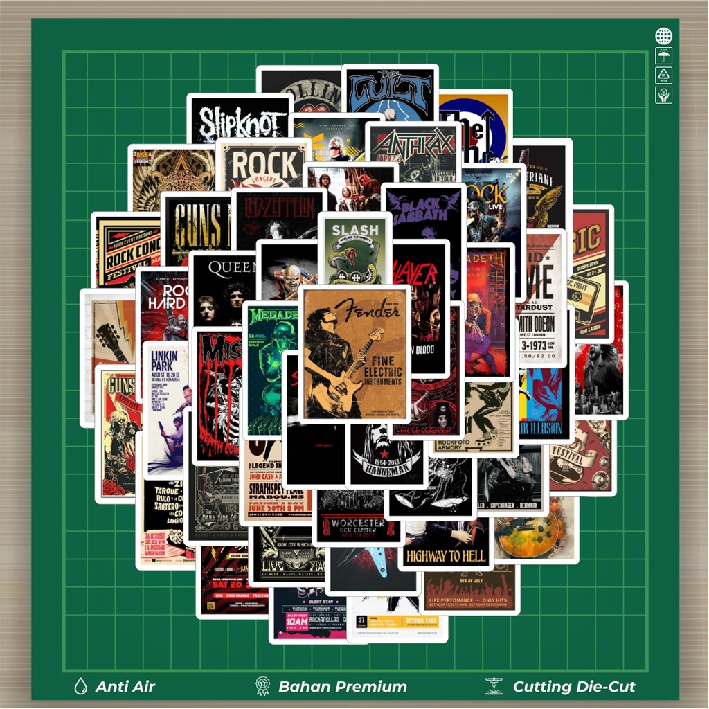 

HOT 50 PCS STIKER Stiker Poster Rock Band Stiker Fashion Cars Decal Dingin Kartu Album Custom Vinyl Anti Air- Sticker Aesthetic Buku Journal Koper Casing HP Tablet Laptop Helm Motor Botol Minum