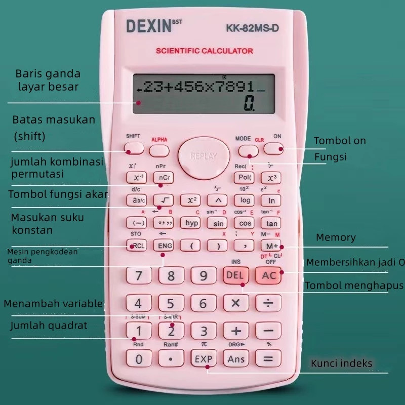 

Kalkulator Sekolah / Kalkulator Scientific / Kalkulator Ilmiah 240 Fungsi / Kalkulator Sains SinCosCO