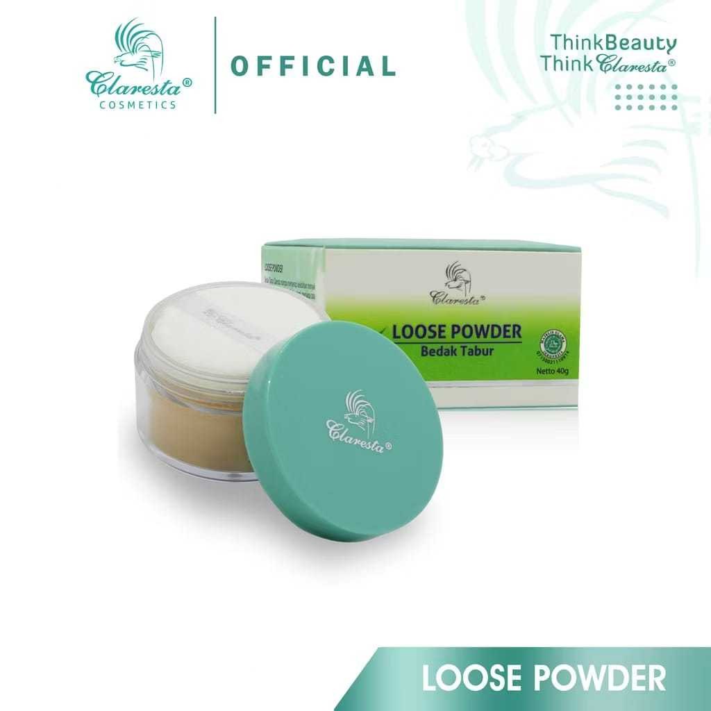CLARESTA LOOSE POWDER 40GR - BEDAK TABUR CLARESTA ORIGINAL 100% / Bedak Claresta Ori