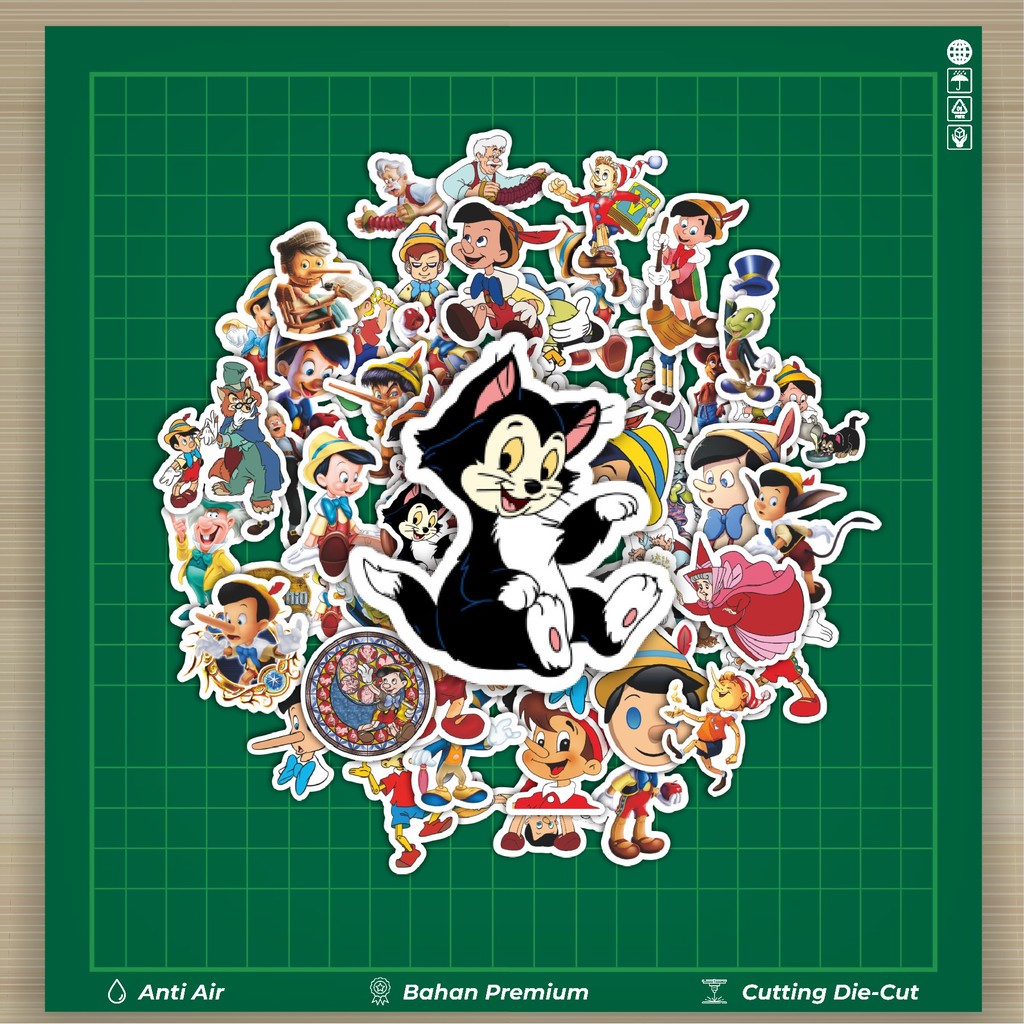 

HOT 50 PCS STIKER Stiker Kartun Pinocchio Stiker Fashion Cars Decal Dingin Kartu Album Custom Vinyl Anti Air- Sticker Aesthetic Buku Journal Koper Casing HP Tablet Laptop Helm Motor Botol Minum