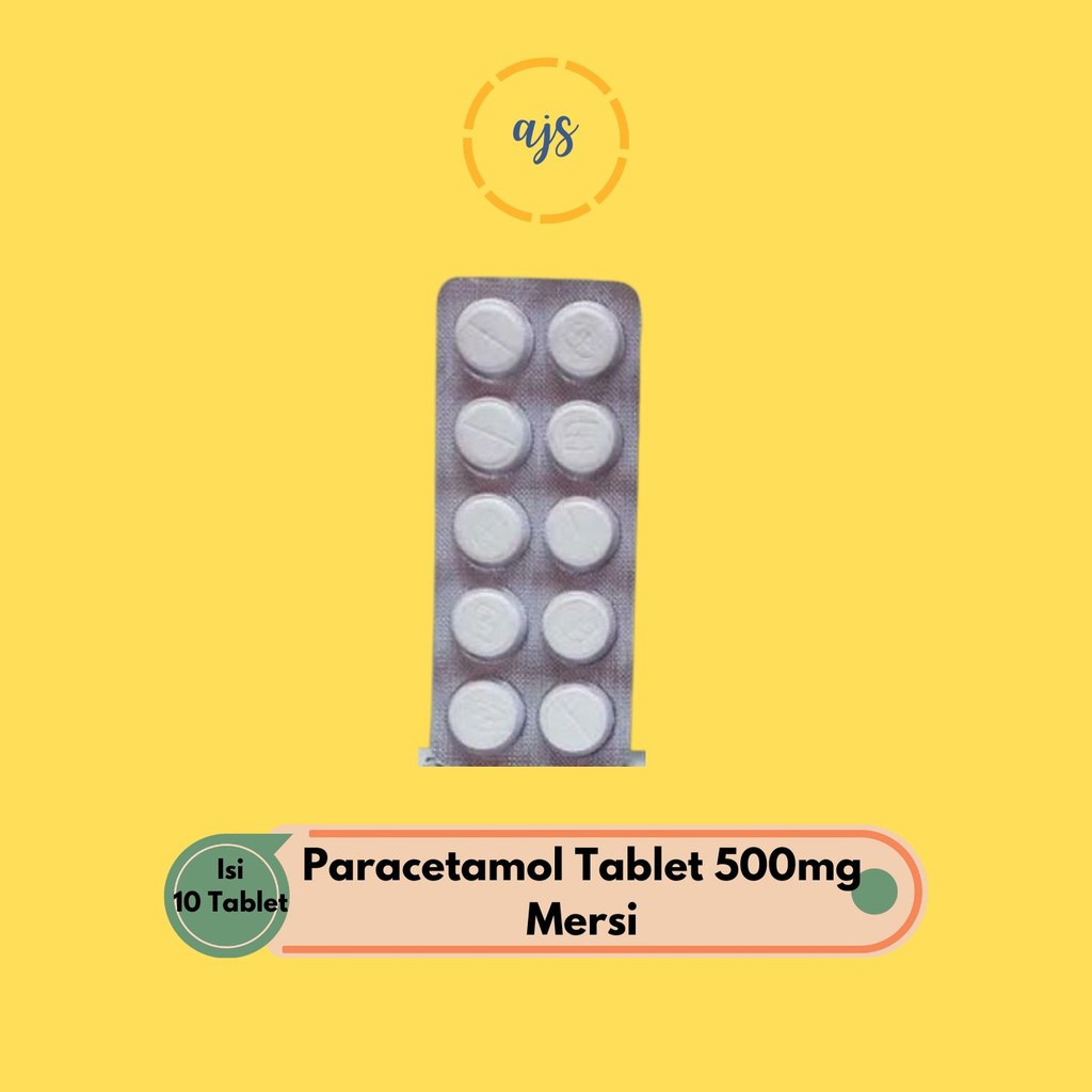 Paracetamol Tablet 500mg Mersi Isi 10 Tablet