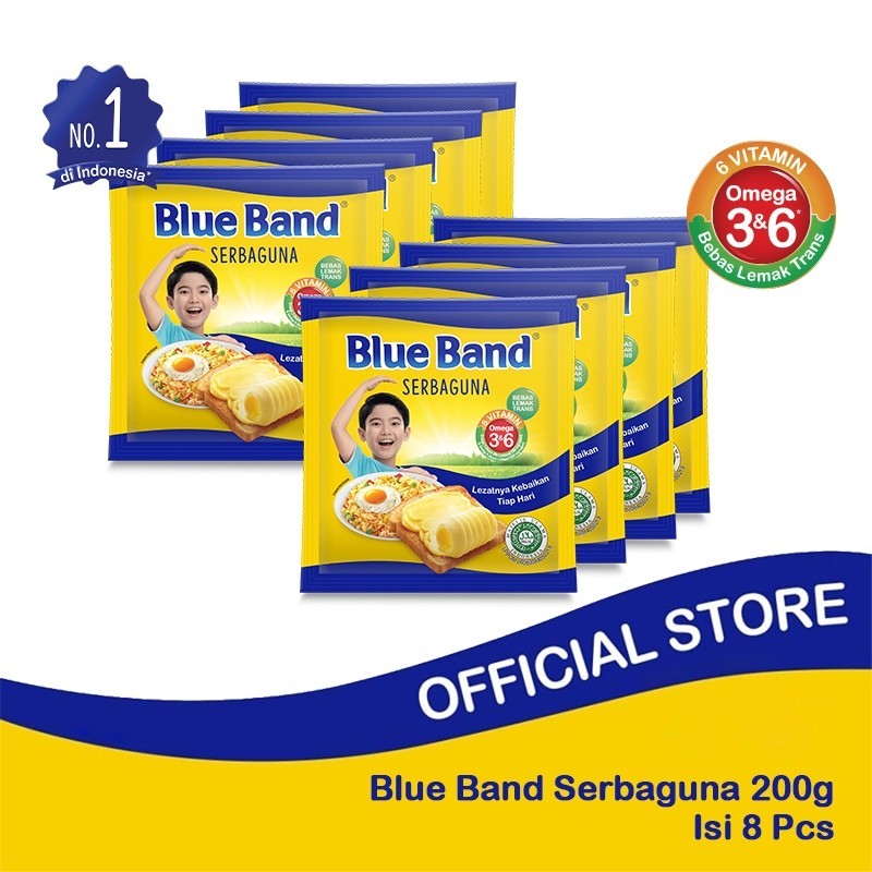 

Blue Band Serbaguna Margarine Sachet 200gr Isi 8Pcs