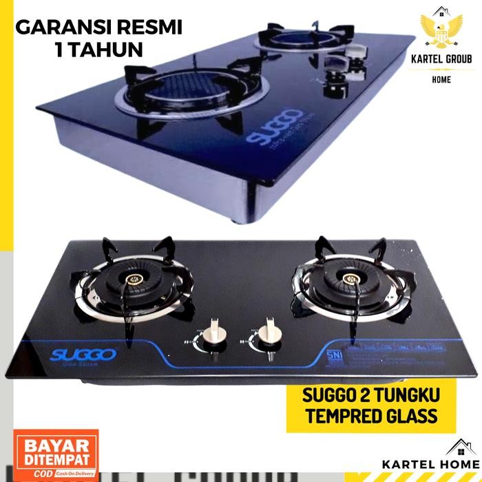 KOMPOR GAS SUGGO TANAM 2 Tungku Kompor Gas Kaca SNI - NON GARANSI