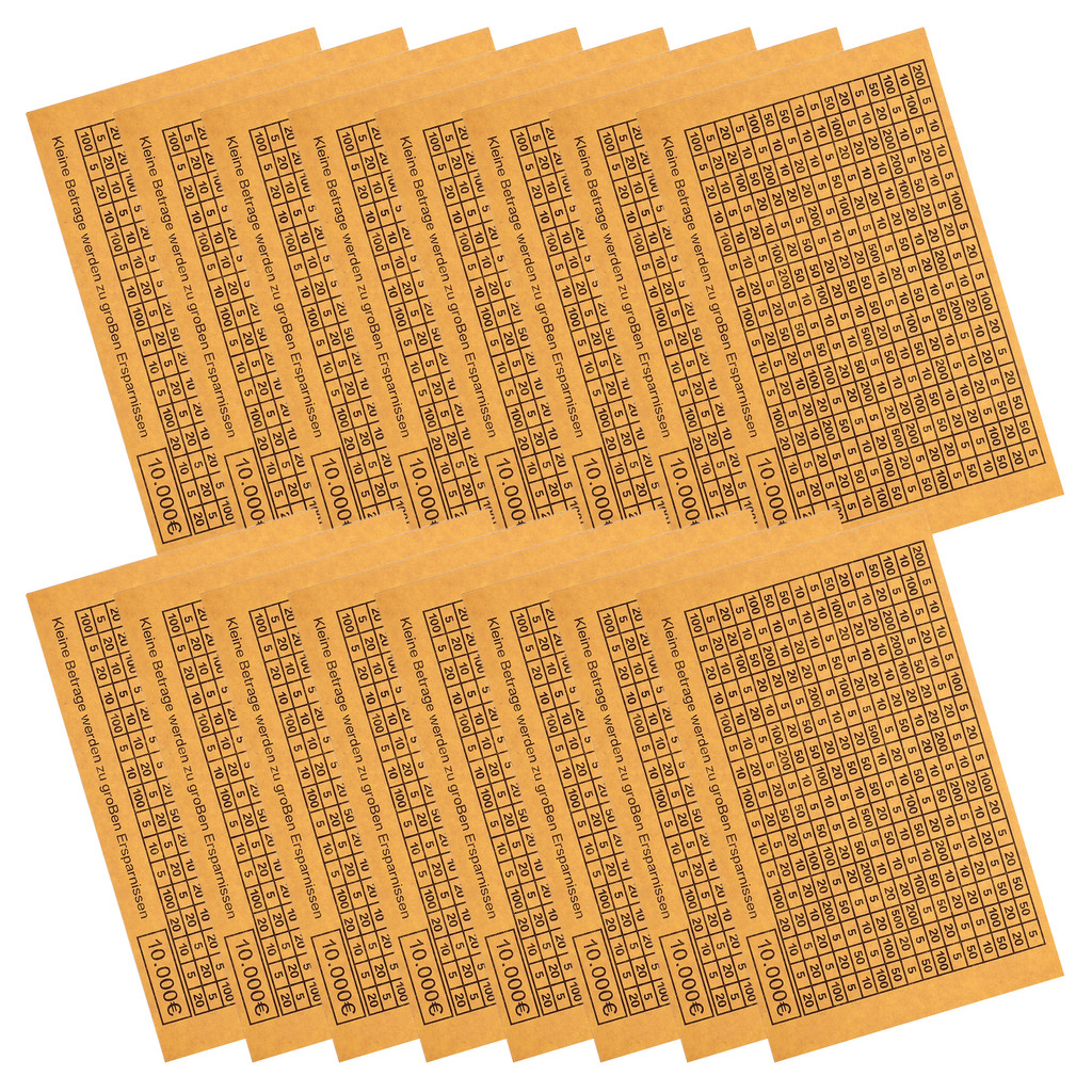 

20 Sheets Savings Jar Stickers Financial Goal Numbers Adhesive Money Bank Labels Budgeting Challenge DIY Decor