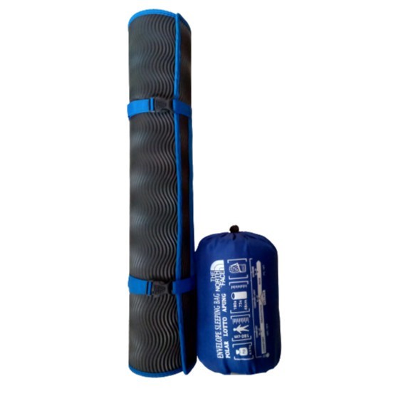 Paket sleeping bag bantal lotto + matras karet 60x180 - sleeping bag matras - paket matras dan sleep