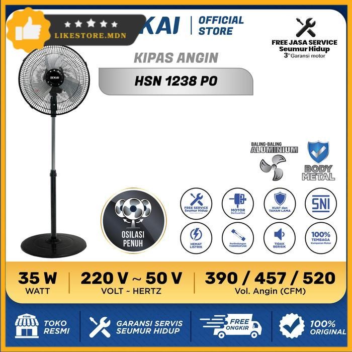 Sekai Kipas Angin Tumpu Performa Tinggi HSN 1238 PO