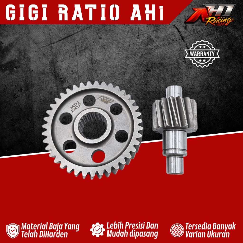 Gigi Ratio Rasio Mio J Mio GT Fino Fi Soul GT Xride 115 14/40 14/41 15/39 AH1 Racing - Gear Rasio