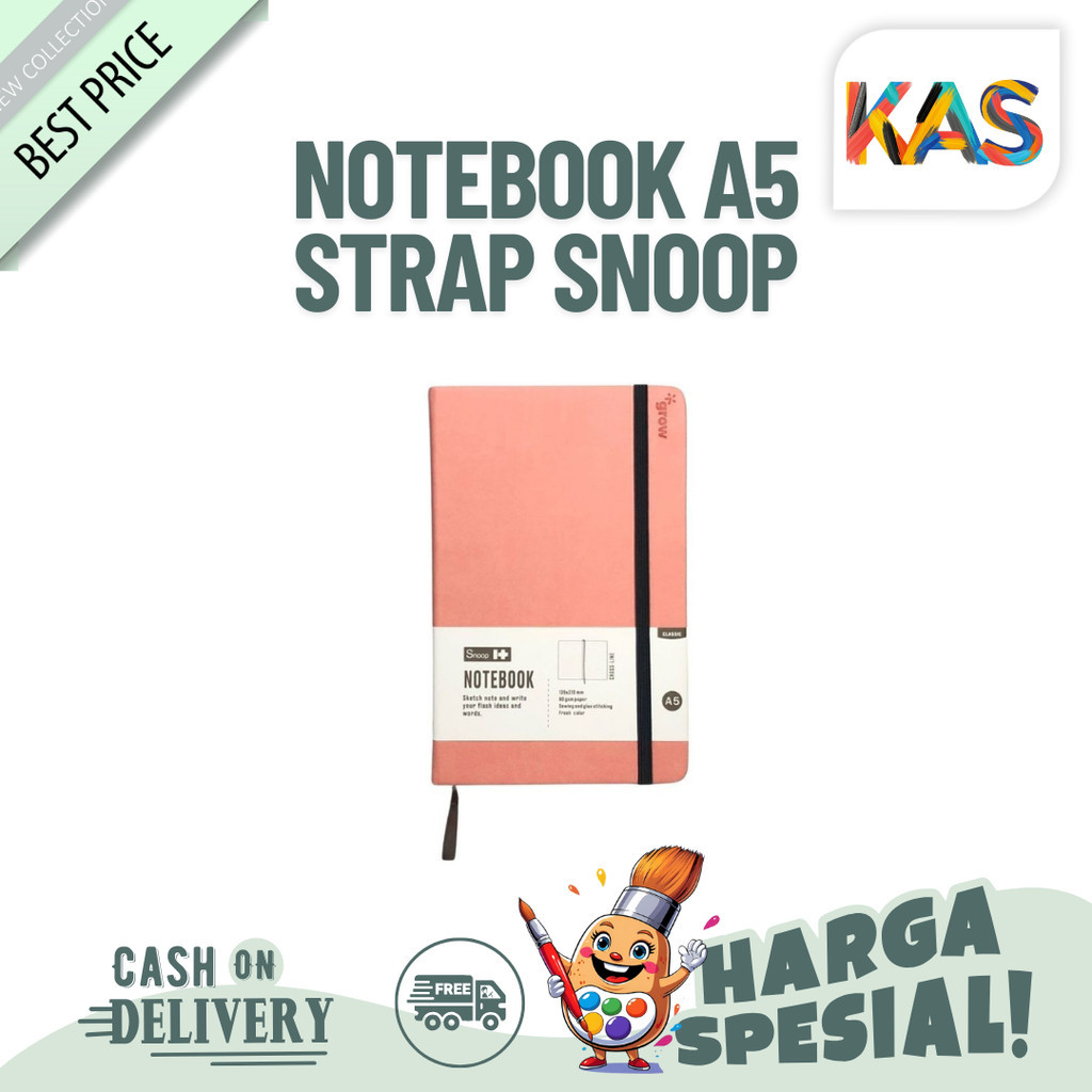 

Notebook A5 Strap Snoop It 2425-3 & 2425-4 Notebook Diary A5 Impor Soft Cover : Satuann