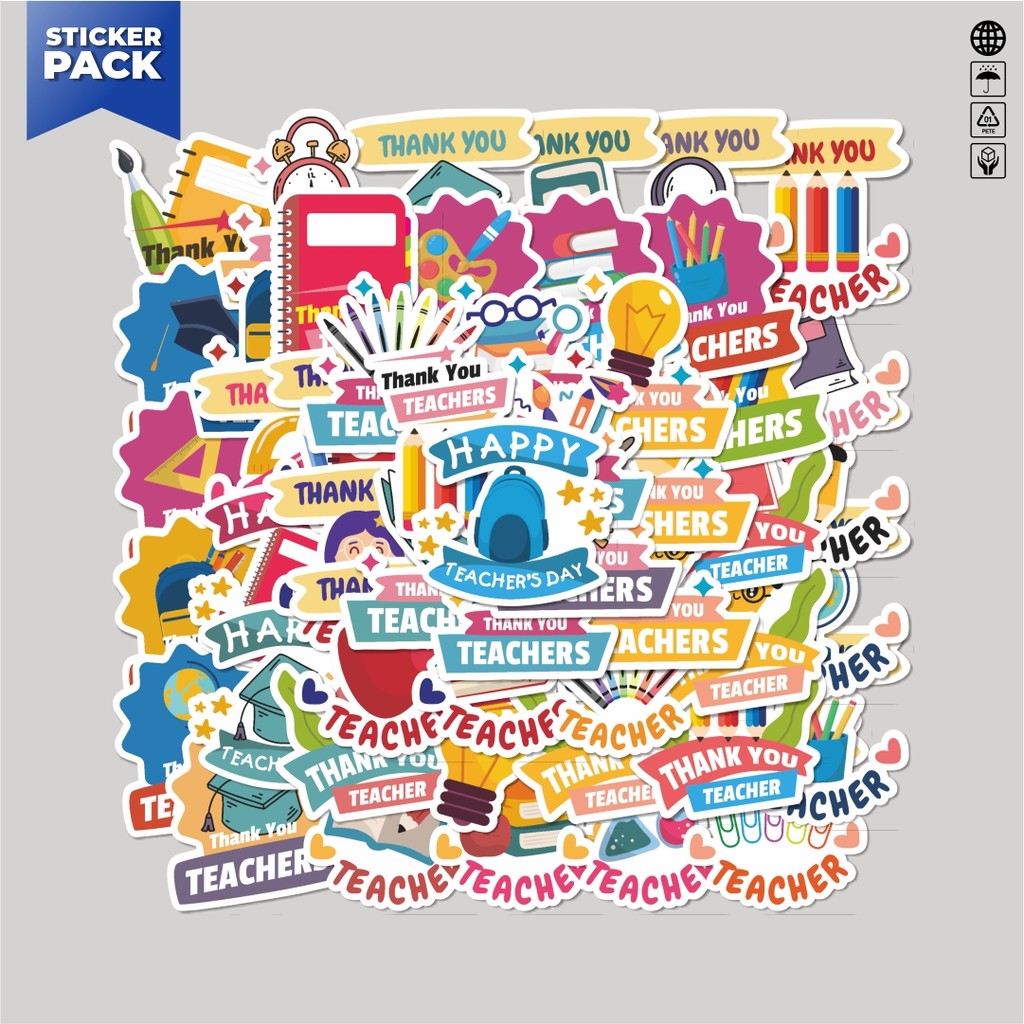 

[100PCS]Stiker Pack Stiker Thank You Versi 1 Aesthetic Vinyl Anti Air Dekorasi Sticker Laptop Buku Journal Koper Helm Casing HP Gitar Helm Skateboard