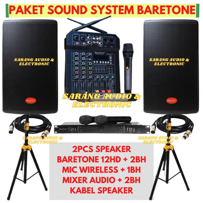 Paket Speaker Cafe Live Music Baretone 15in 500Watt x 2 / MAX12HD