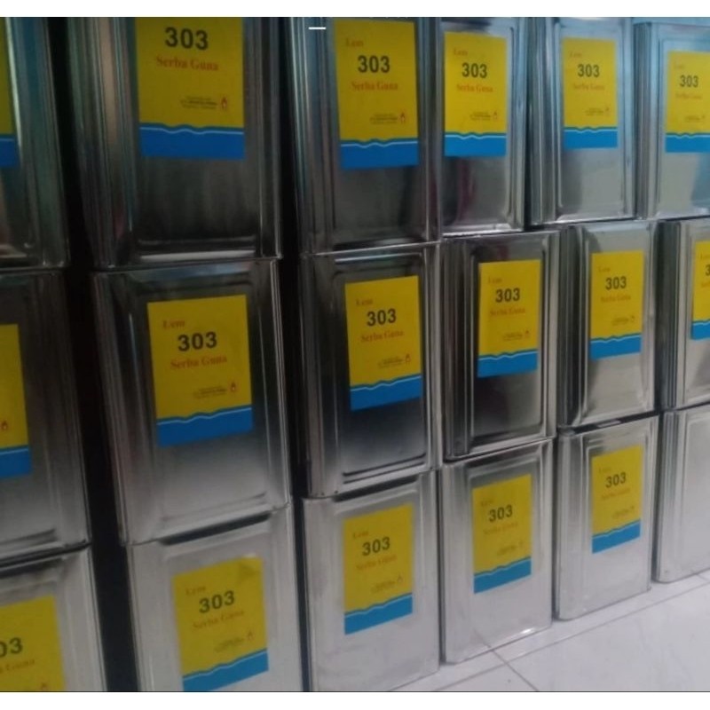 

New Lem Kuning AIBON 303 Serba Guna (KAIN,BUSA,HPL,VINYL) 1blek 10kgPremium