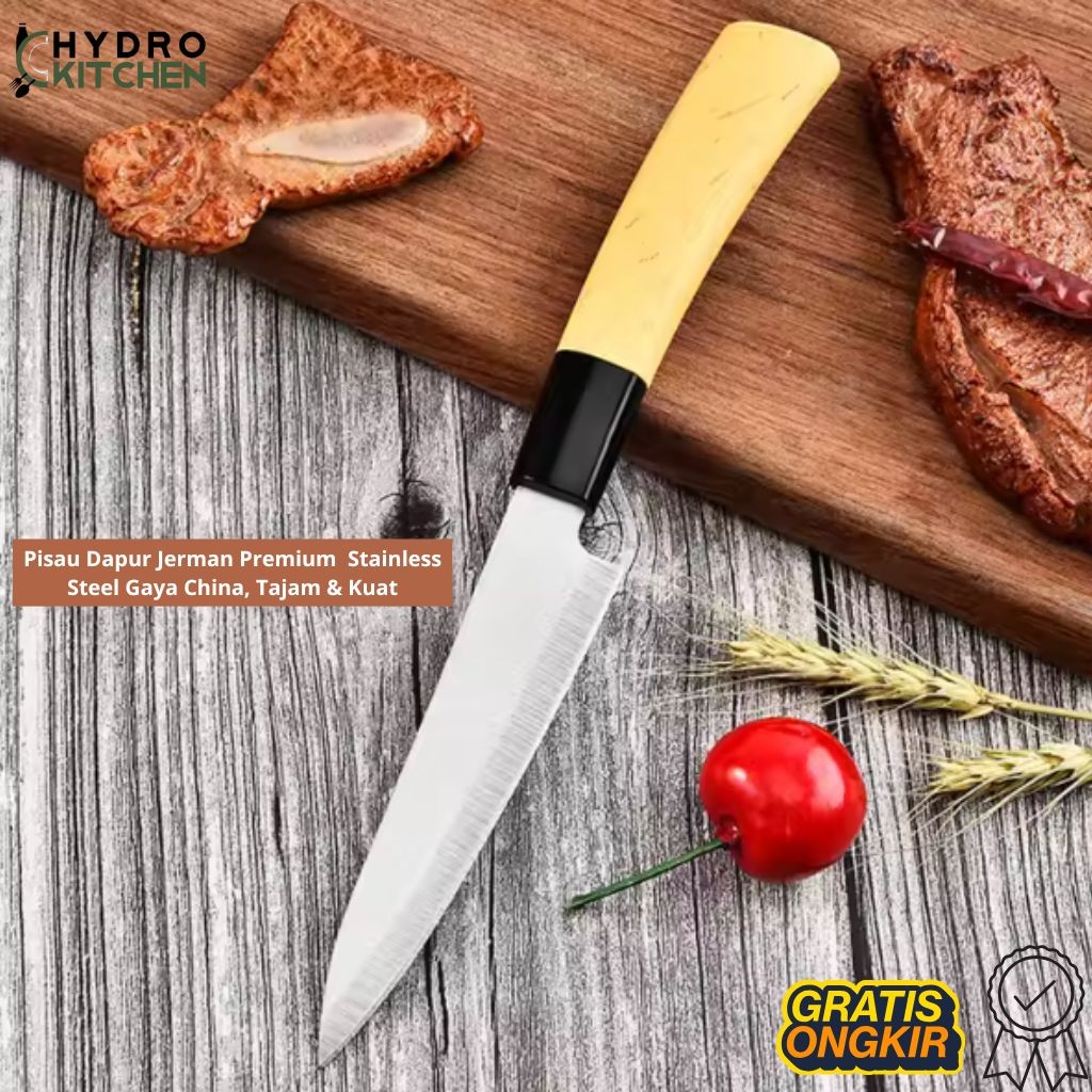 Pisau Dapur Gaya China Baja Stainless Jerman, Tajam & Elegan 346