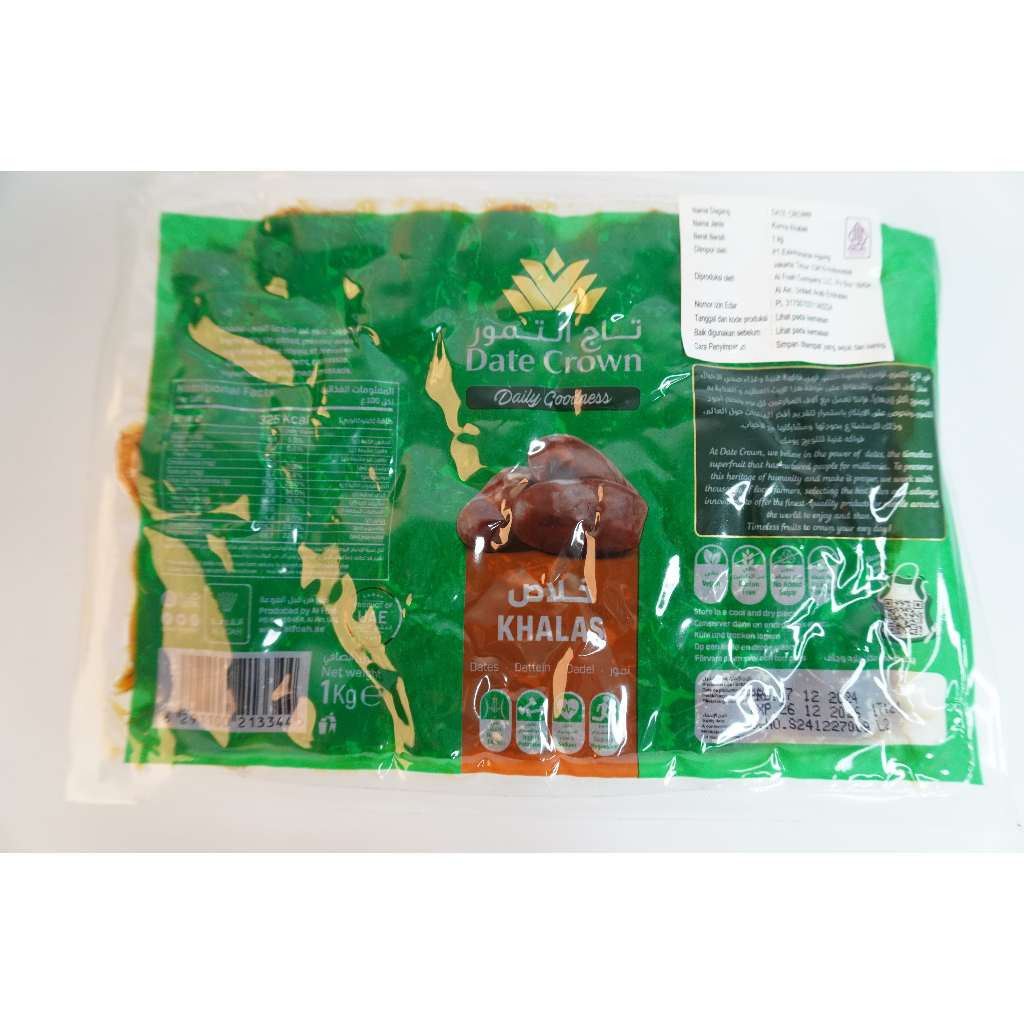 

Kurma Khalas Vacum 1kg | Manis Alami, Lembut & Legit | Kurma Pilihan Berkualitas From Kamal Indo