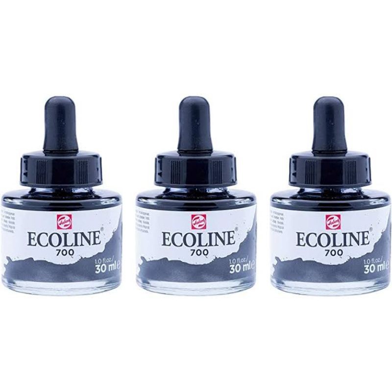 

royal talens ecoline liquid watercolor 30ml (white,grey,black,brown, gold series)