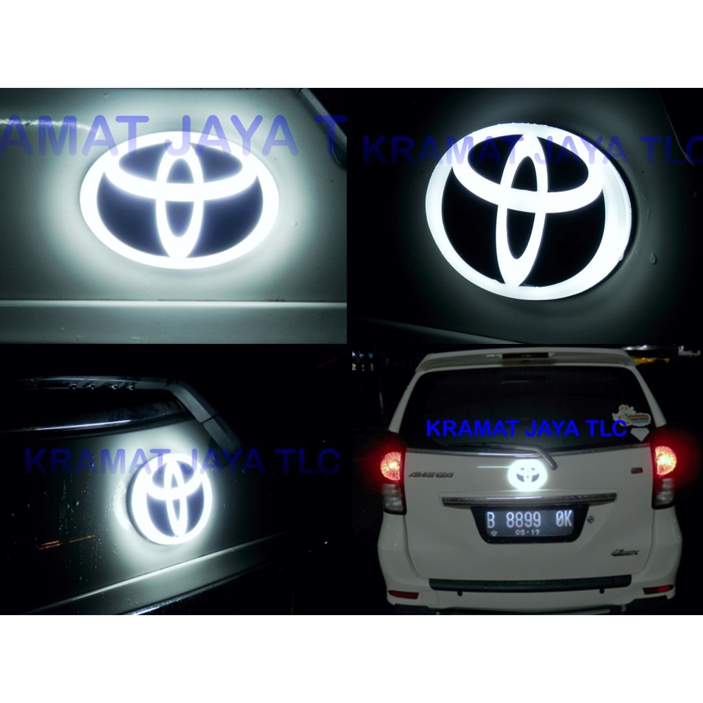 EMBLEM AKRILIK LASER LAMPU LED 3 DIMENSI TOYOTA