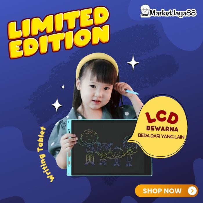 

MJ88 LCD Writing Tablet Papan Tulis Untuk Anak Desa / Writing Pad - 10 inci HITAM, PELANGI