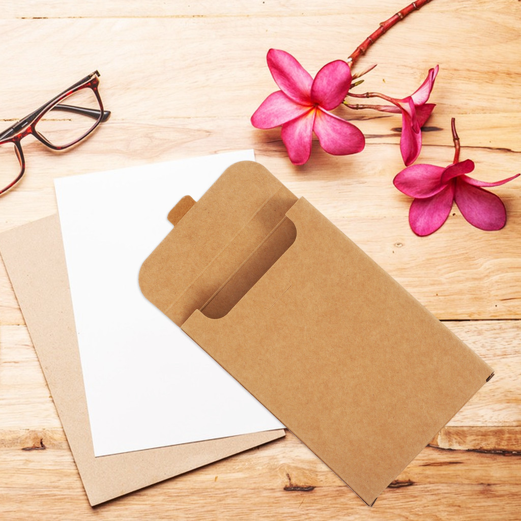 

20 Pcs Greeting Card Postcard Book Shipping Boxes for Small Business Packaging Case Party Favors Kraft Paper Envelopes