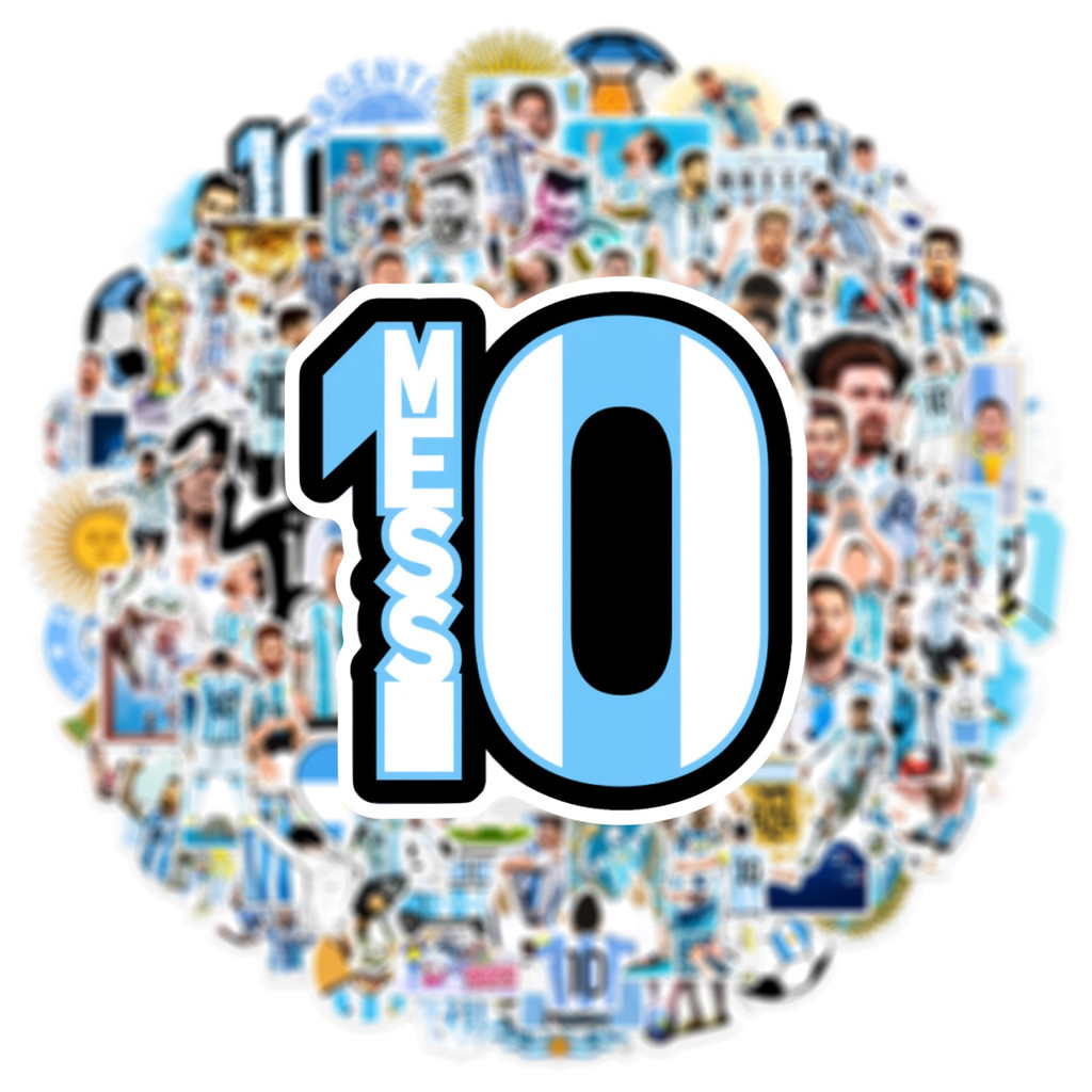 

10/30/50/100PCS Messi Graffiti Stickers Football Cartoon Decals Fans Gift Fridge Luggage Laptop Phone Guitar Car Bike Skateboard