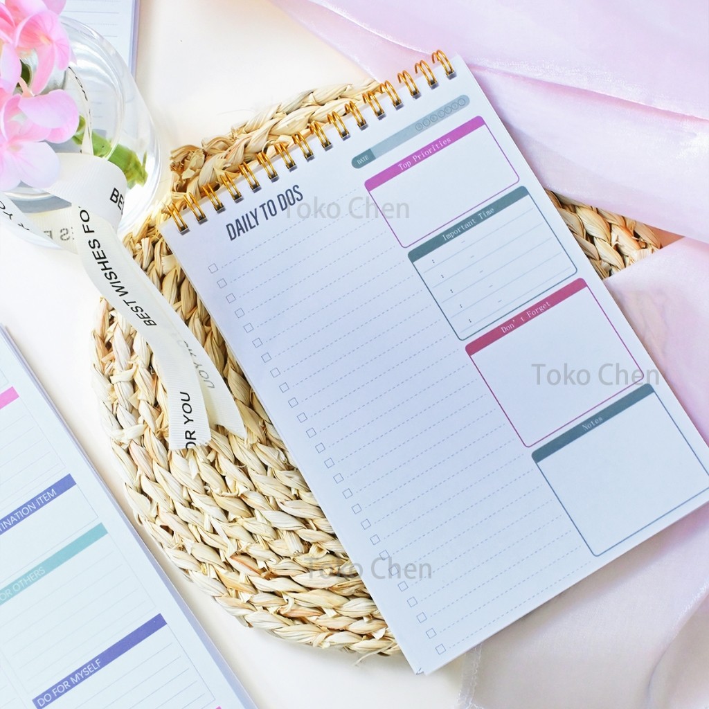 

( spiral atas ) Buku Agenda Planner / weekly planner / Habit Tracker / Todays Plan / Monthly Planner / Buku Catatan Planer Spiral