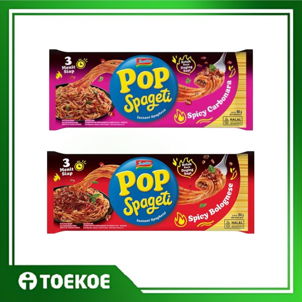 

TOEKOE Pop Spageti Spicy Carbonara & Bolognese 84 Gr