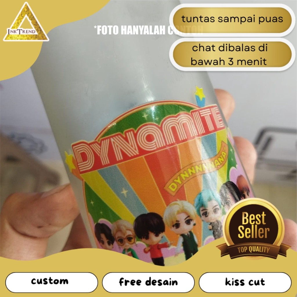 

INKA Stiker UV DTF Custom | Cutting Stiker Custom Full Color | Stiker Timbul Permanen